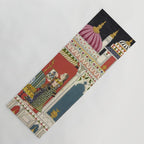 Antique Indian Illustration Princess Mirror Yoga Mat Gallery Image 1