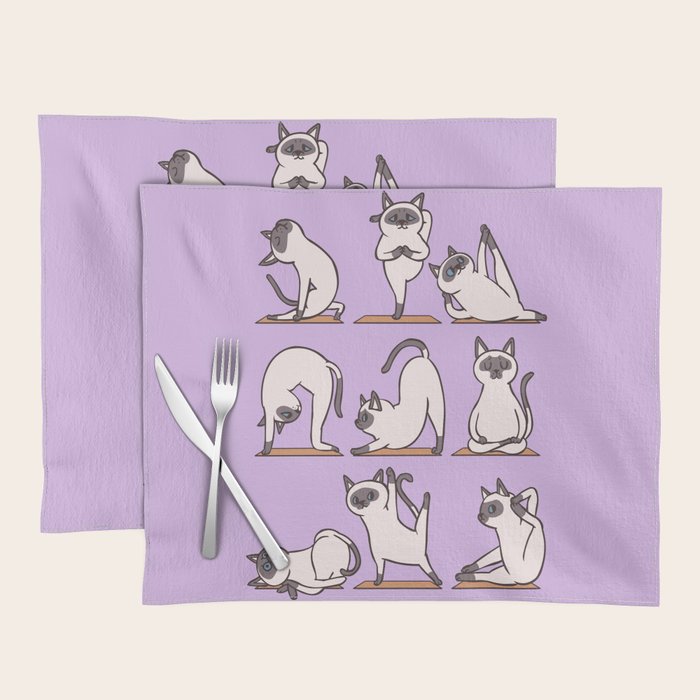 Siamese Cat Yoga Placemat Gallery Image 1