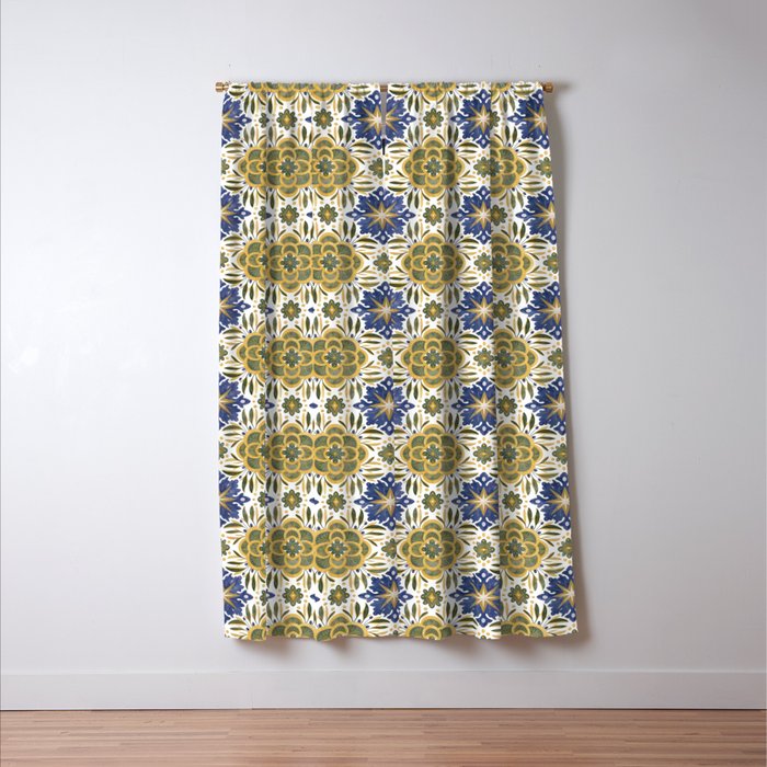 Tile floral nature Modern BY Window Curtain Gallery Image 3