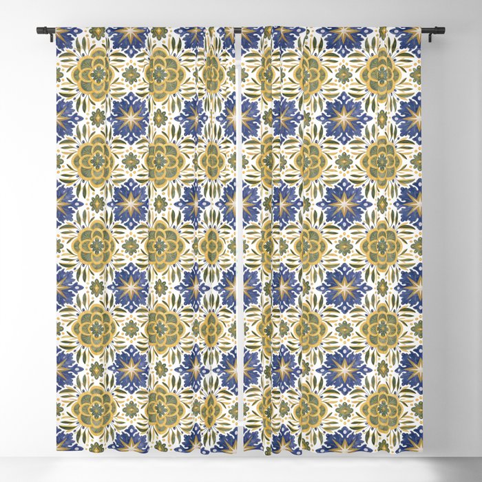 Tile floral nature Modern BY Window Curtain Gallery Image 5