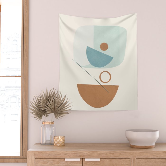 Azzurro Shapes No 54 Wall Tapestry Gallery Image 2