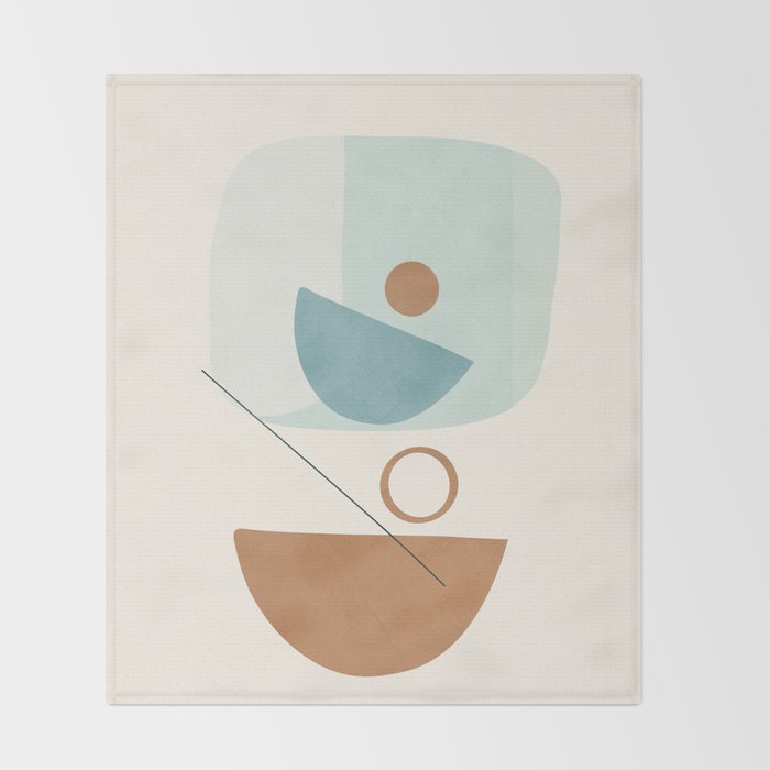 Azzurro Shapes No 54 Throw Blanket Gallery Image 2