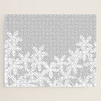White flowers grey background  Jigsaw Puzzle Gallery Image 1