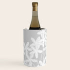 White flowers grey background  Wine Chiller Gallery Image 3