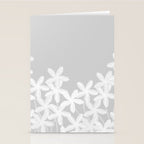 White flowers grey background  Stationery Card Gallery Image 2