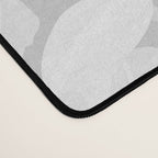 White flowers grey background  Desk Mat Gallery Image 4