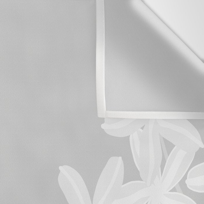 White flowers grey background  Wall Tapestry Gallery Image 3
