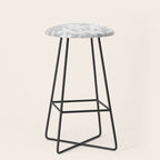 White flowers grey background  Stool Gallery Image 1