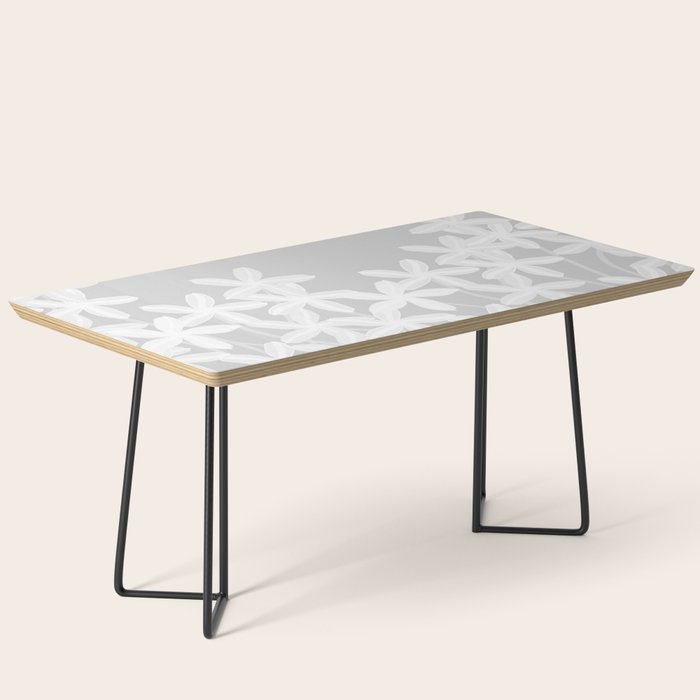White flowers grey background  Coffee Table Gallery Image 1