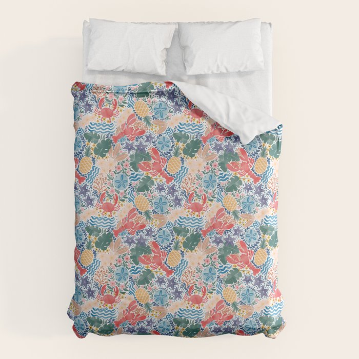 Seaside Floral Dream Duvet Cover Gallery Image 1