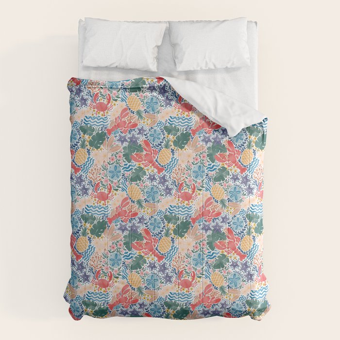 Seaside Floral Dream Comforter Gallery Image 1