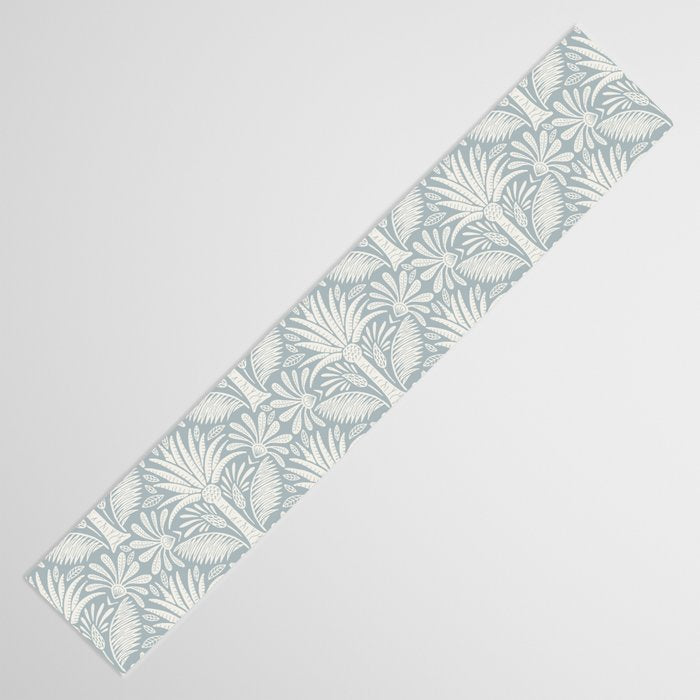 Palm Damask - Coastal Blue Table Runner Gallery Image 3