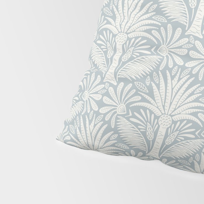 Palm Damask - Coastal Blue Pillow Sham Gallery Image 4