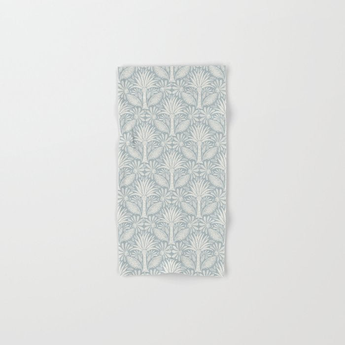 Palm Damask - Coastal Blue Bath Towel Gallery Image 1