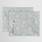 Palm Damask - Coastal Blue Placemat Gallery Image 1