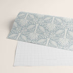 Palm Damask - Coastal Blue Wrapping Paper Gallery Image 2