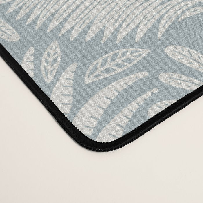 Palm Damask - Coastal Blue Desk Mat Gallery Image 4