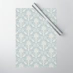 Palm Damask - Coastal Blue Wrapping Paper Gallery Image 1