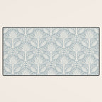 Palm Damask - Coastal Blue Desk Mat Gallery Image 3