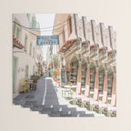Street In Greece Photo | Pastel Village Houses Summer Art Print | Europe Digital Travel Photography Wrapping Paper Gallery Image 3
