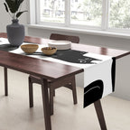 Funny black cat animal cartoon pattern Table Runner Gallery Image 2