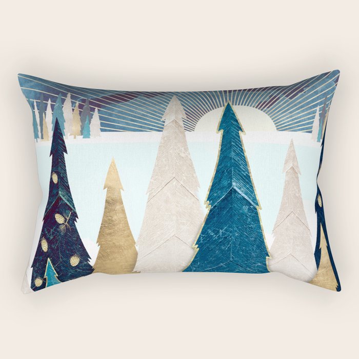 Winter Trees Rectangular Pillow Gallery Image 1