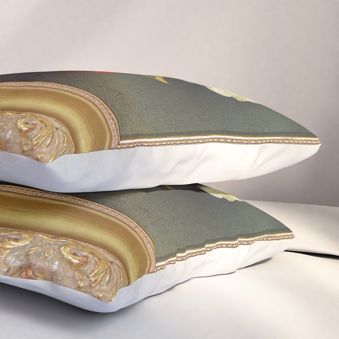 A Painting of Flowers With Color Bars Pillow Sham Gallery Image 3