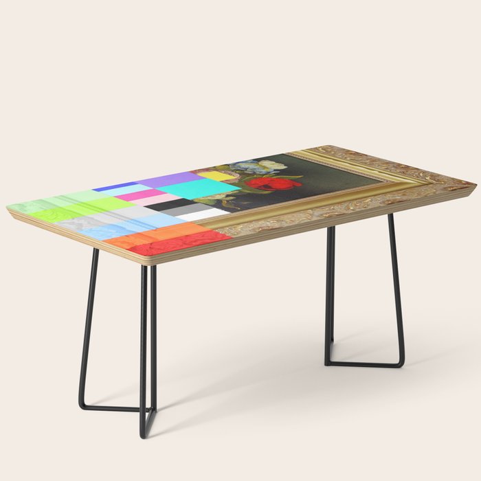 A Painting of Flowers With Color Bars Coffee Table Gallery Image 1