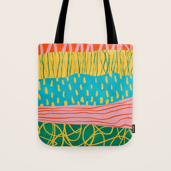 Pop Pattern Collage | PATTERN 10: The Retro Edition Tote Bag Gallery Image 1