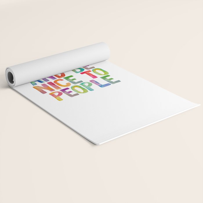 Work Hard and Be Nice to People Yoga Mat Gallery Image 2