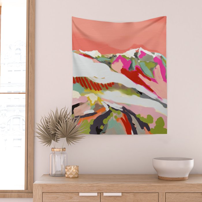 peachy sky Wall Tapestry Gallery Image 2