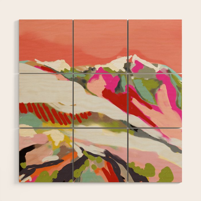 peachy sky Wood Wall Art Gallery Image 1