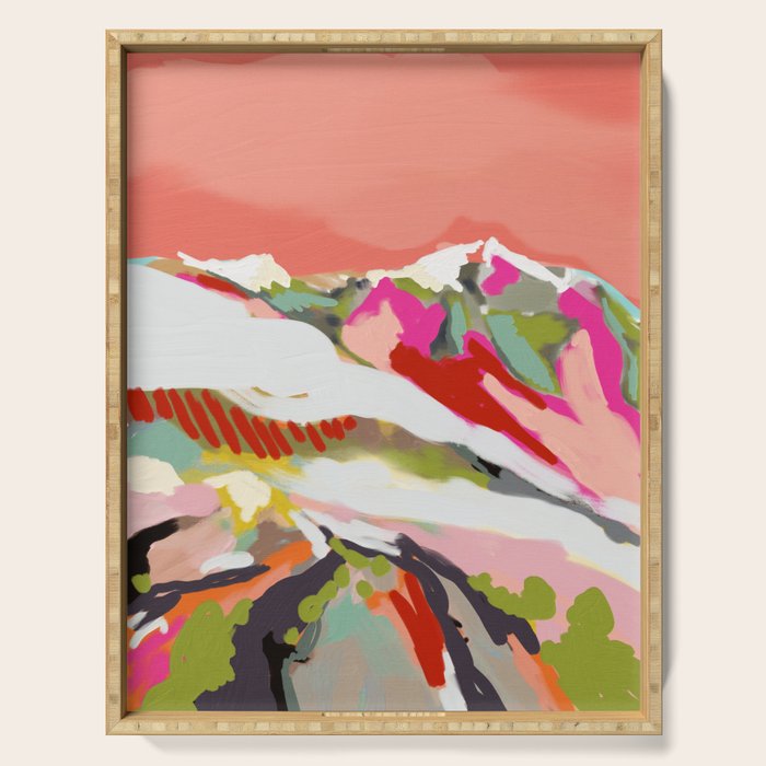 peachy sky Serving Tray Gallery Image 1