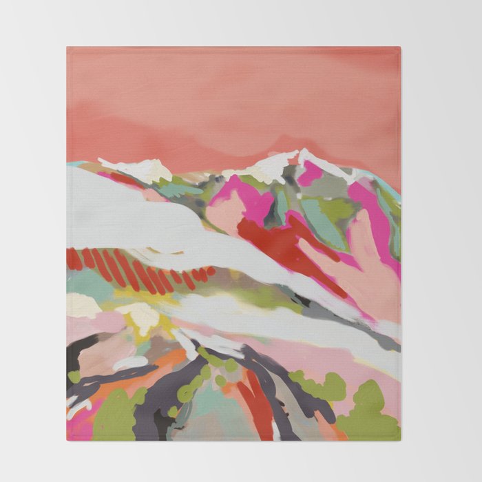 peachy sky Throw Blanket Gallery Image 2