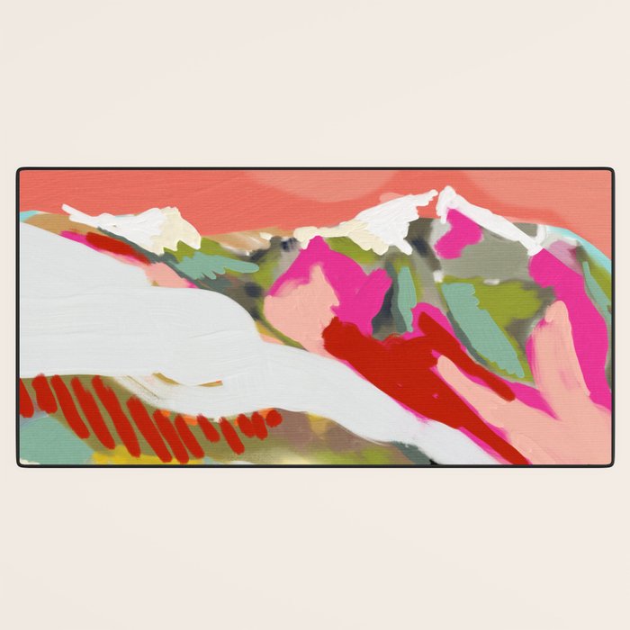 peachy sky Desk Mat Gallery Image 3