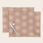Boho Summer Sun Pattern XV Neutral Pastel Pink Placemat Gallery Image 1