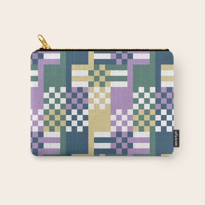 Abstract Block Mosaic R Carry All Pouch Gallery Image 1