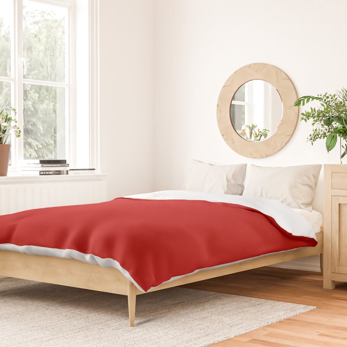 London Red - Plain Color Duvet Cover Gallery Image 2