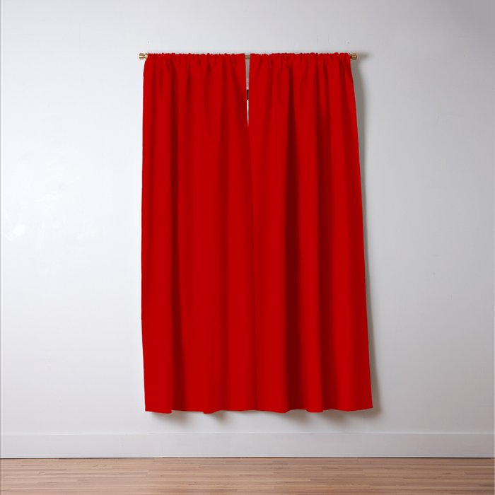 London Red - Plain Color Window Curtain Gallery Image 3