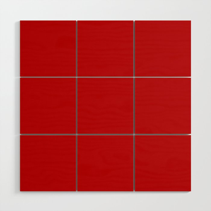 London Red - Plain Color Wood Wall Art Gallery Image 1