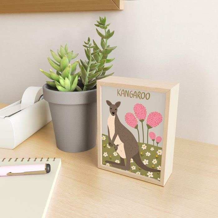 Mommy Kangaroo  Mini Art Print Gallery Image 2