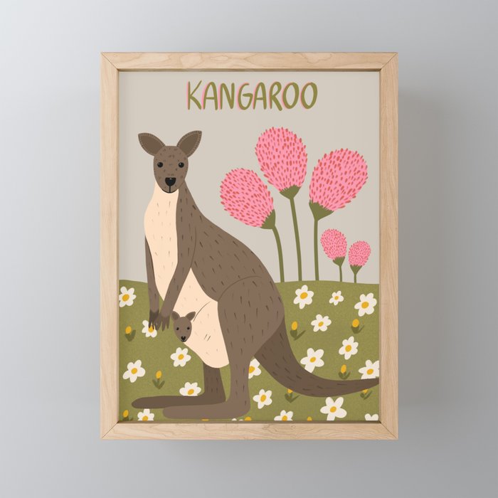 Mommy Kangaroo  Mini Art Print Gallery Image 1