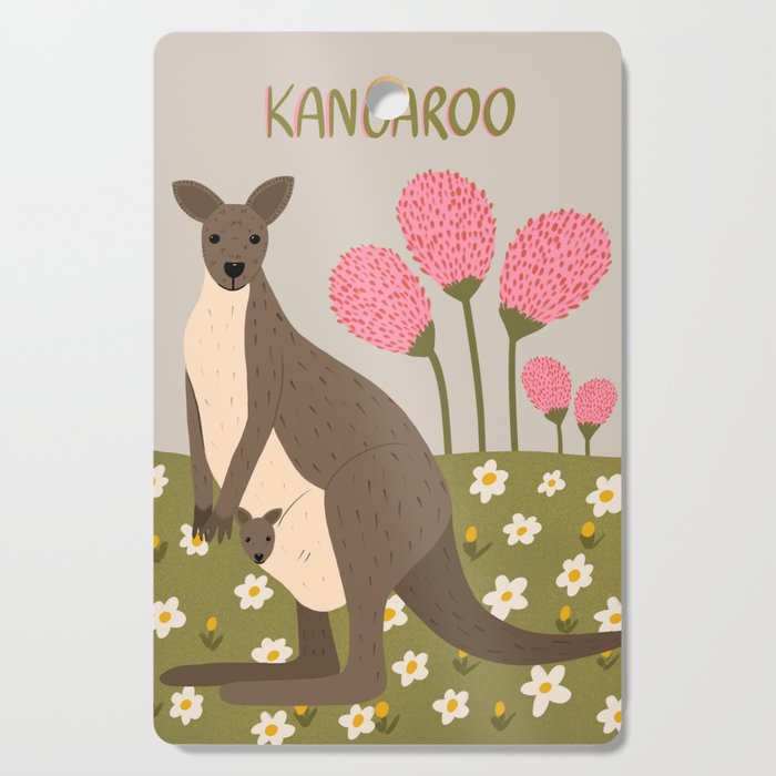Mommy Kangaroo  Cutting Board Gallery Image 1