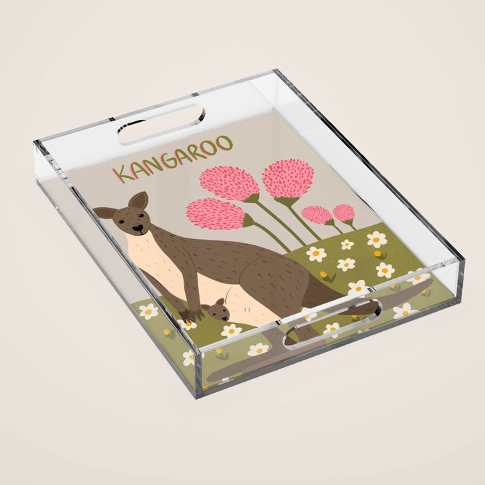 Mommy Kangaroo  Acrylic Tray Gallery Image 1