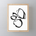 Minimalist Abstract Black Ink Painting Rings 2 Mini Art Print Gallery Image 1