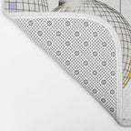 Striped Party Disco Ball black and white Bath Mat Gallery Image 2