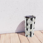 Striped Party Disco Ball black and white Travel Mug Gallery Image 4