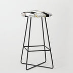Striped Party Disco Ball black and white Stool Gallery Image 1