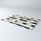 Striped Party Disco Ball black and white Rug Gallery Image 3