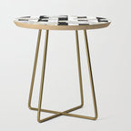 Striped Party Disco Ball black and white Side Table Gallery Image 1